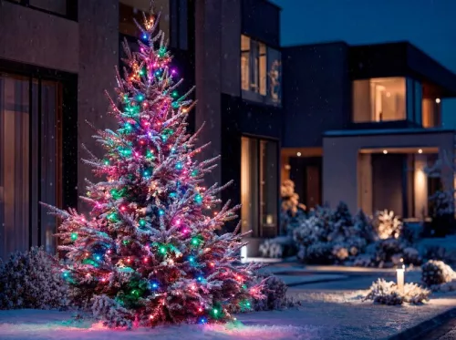 MagicHome karácsonyi fényfüzér, 1200 többszínű LED, 8 funkció,kültéri világítás