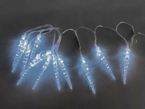 MagicHome, karácsonyi jégcsap, 12x hideg fehér LED, kültéri, világítás