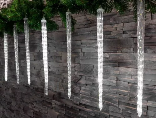 MagicHome Icicle karácsony jégcsapok, 288x hideg fehér LED,8 db jégcsap, vízeséshatás