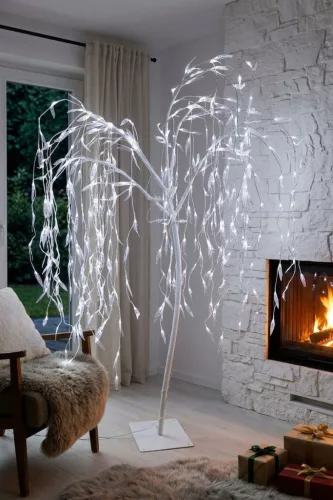 MagicHome karácsonyi fűzfa, 384 LED, hideg fehér, 180 cm