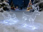 MagicHome karácsonyi rénszarvas szánkóval 240x LED, hideg fehér, kültéri, H-1.2 m
