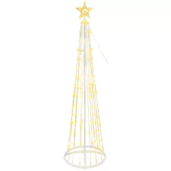   MagicHome karácsonyfa dekoráció, 190xLED, meleg fehér, műanyag-réz, 50x180 cm