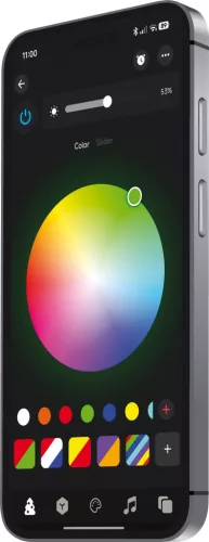 MagicHome karácsonyi fényfüzér vezérlővel, 200xLED, vegyes színek, 17 m