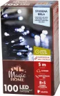 MagicHome karácsonyi fényfüzér időzítővel, 100xLED, hideg fehér, 8 funkció, 5 m