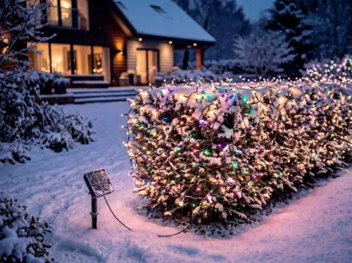 MagicHome karácsonyi fényfüzér, napelemes, 200xLED, színes, 20 m