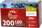 MagicHome karácsonyi fényfüzér, napelemes, 200xLED, színes, 20 m