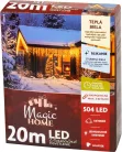 MagicHome karácsonyi fényfüzér,504xLED,meleg fehér,9+1 funkció,időzítő,20 m