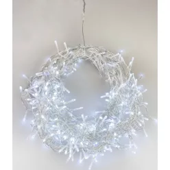   MagicHome karácsonyi fényfüzér, időzítő, 306xLED, hideg fehér, 10 funkció, 12 m
