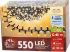 MagicHome karácsonyi fényfüzér, 550xLED meleg/hideg fehér, IP44, 12,45 m