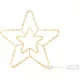 MagicHome karácsonyi csillag, 73xLED meleg fehér, IP44, 3xAA, 41 cm
