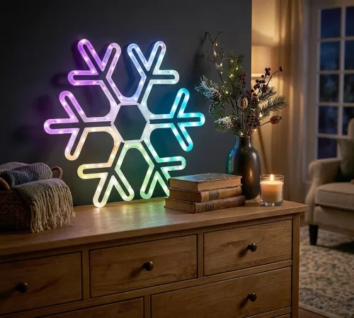 MagicHome karácsonyi hópehely, 90xLED RGB, 50x0,6x43 cm