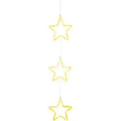   MagicHome karácsonyi csillagok, 44xLED meleg fehér, IP44, 3xAA, 55,5 cm
