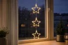 MagicHome karácsonyi csillagok, 44xLED meleg fehér, IP44, 3xAA, 55,5 cm