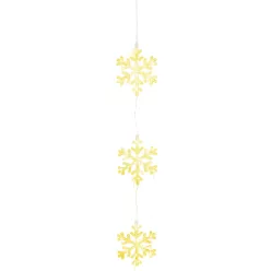   MagicHome karácsonyi hópelyhek, 44xLED meleg fehér, IP44, 3xAA, 58,5cm