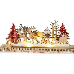   MagicHome karácsonyi dekoráció, mikulás szánkón, 8xLED meleg fehér, 35x6x16 cm