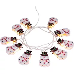   MagicHome hóemberes karácsonyi fényfüzér 10xLED meleg fehér, 1,35 m