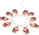 MagicHome mikulásos karácsonyi fényfüzér 10xLED meleg fehér, 1,35 m