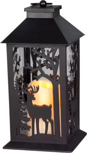 MagicHome karácsonyi lámpás, 1xLED, meleg fehér, 3xAAA, IP20, 14x14x30 cm