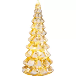   MagicHome karácsonyfa dekoráció fából, 15xLED meleg fehér, 2xAA, IP20, 14x34 cm