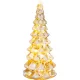 MagicHome karácsonyfa dekoráció fából, 15xLED meleg fehér, 2xAA, IP20, 14x34 cm