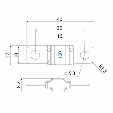 Asta midi biztosíték 100A
