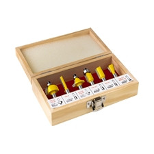 Drel felsőmaró készlet, 6 db-os, 8 mm-es szárral