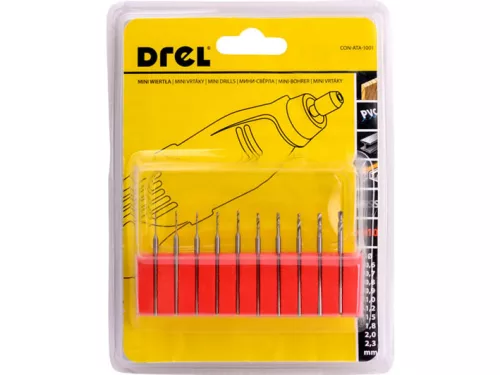 Drel fúrókészlet 0,6-2,3 mm, 10 db multifunkcionális gépekhez