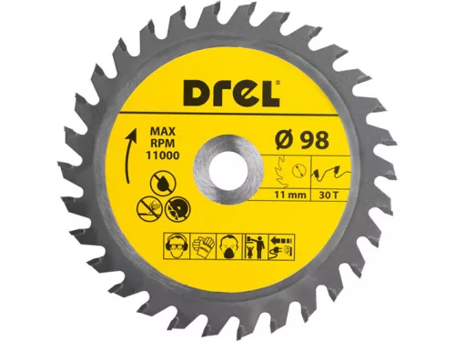 Drel vágókorong készlet 3 db-os, 98 X 11 mm, szegmentált gyémánt, TCT, univerzális