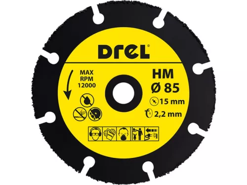 Drel vágókorong készlet 3 db-os, 98 X 11 mm, szegmentált gyémánt, TCT, univerzális