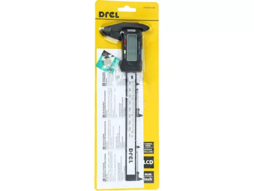 Drel digitális tolómérő szénszálas testtel, 150 mm