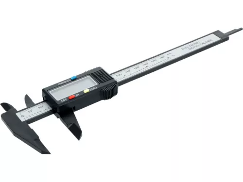 Drel digitális tolómérő szénszálas testtel, 150 mm