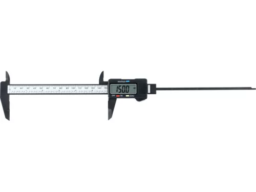 Drel digitális tolómérő szénszálas testtel, 150 mm