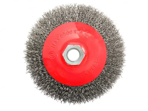 GEKO sodratlan ferde acélkefe, sarokcsiszolóra, M14 menettel, 115 mm