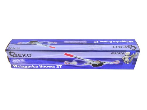 GEKO racsnis kézi csörlő, 2T, egymódú zárszerkezettel