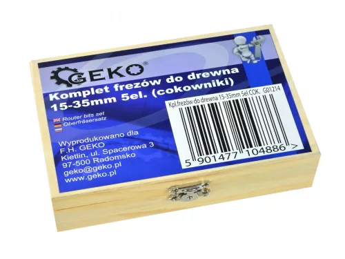 GEKO pántkívető fúró készlet 5 db-os, 15-35 mm