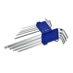   GEKO gömbfejű imbuszkulcs készlet 9 db-os, 1,5 - 10 mm/ 260 mm