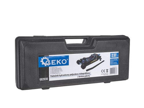 GEKO 2,5 tonnás alacsony profilú krokodil emelő 85-380 mm, műanyag kofferban