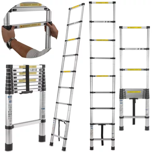 GEKO teleszkopos alumínium létra (74 - 260cm)