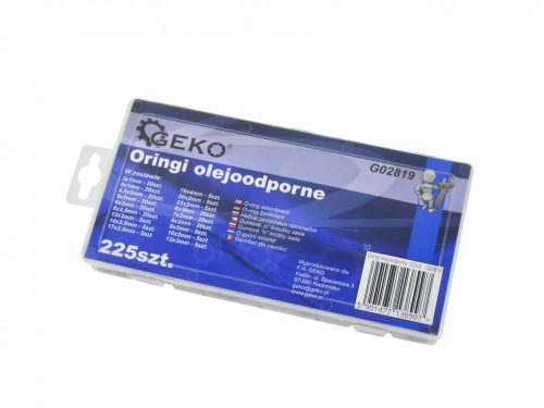 GEKO O-gyűrű készlet 225 db-os, olajálló