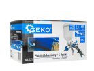 GEKO festékszóró pisztoly HVLP, 600 ml tartállyal + 4db fúvóka