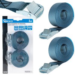   GEKO rögzítő heveder, önzáró csattal, 25 mm X 3 m, 250 kg, 2 db