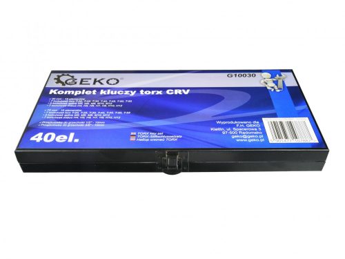 GEKO torx készlet 40 db-os fém tartóban