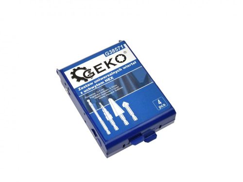 GEKO 4 db-os univerzális fúrószár készlet HEX befogással 