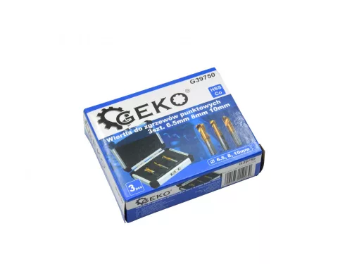 GEKO pontlefúró készlet, 3 db-os , 6,5mm, 8mm, 10 mm