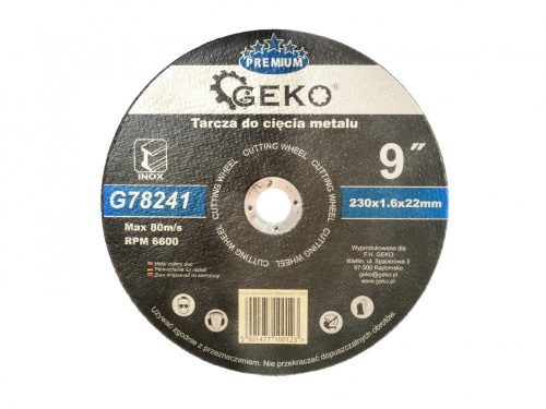 GEKO prémium fémvágó korong 230 x 1,6 x 22,2 mm