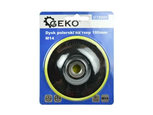 GEKO tépőzáras gumitányér, 100 mm-es, M14 menettel