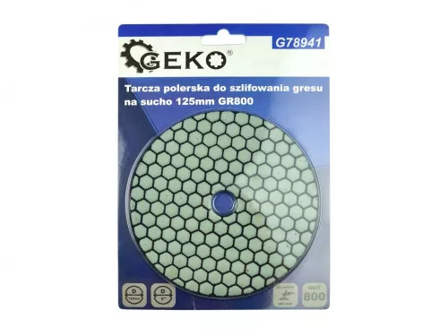 GEKO gyémánt csiszoló polírozó korong, 125 mm-es, GR 800