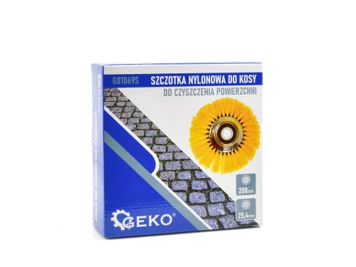 GEKO Nylon tisztító kefe fűkaszához, 200 x 25,4