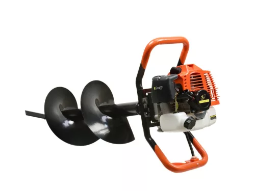 GEKO benzines talajfúró 1.4kW, adapterrel 50 cm, fúrószárakkal 10, 20, 30cm