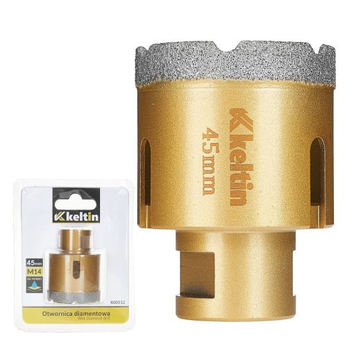 Keltin gyémánt körkivágó 45 mm, sarokcsiszolóra M14 menettel
